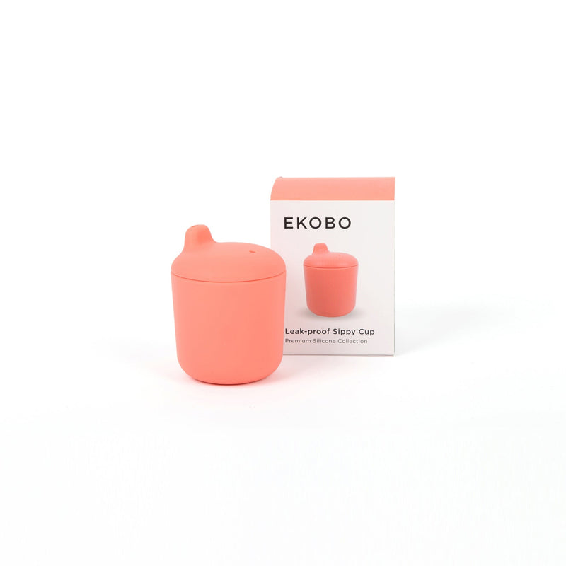 Silicone Leakproof Sippy Cup - Coral