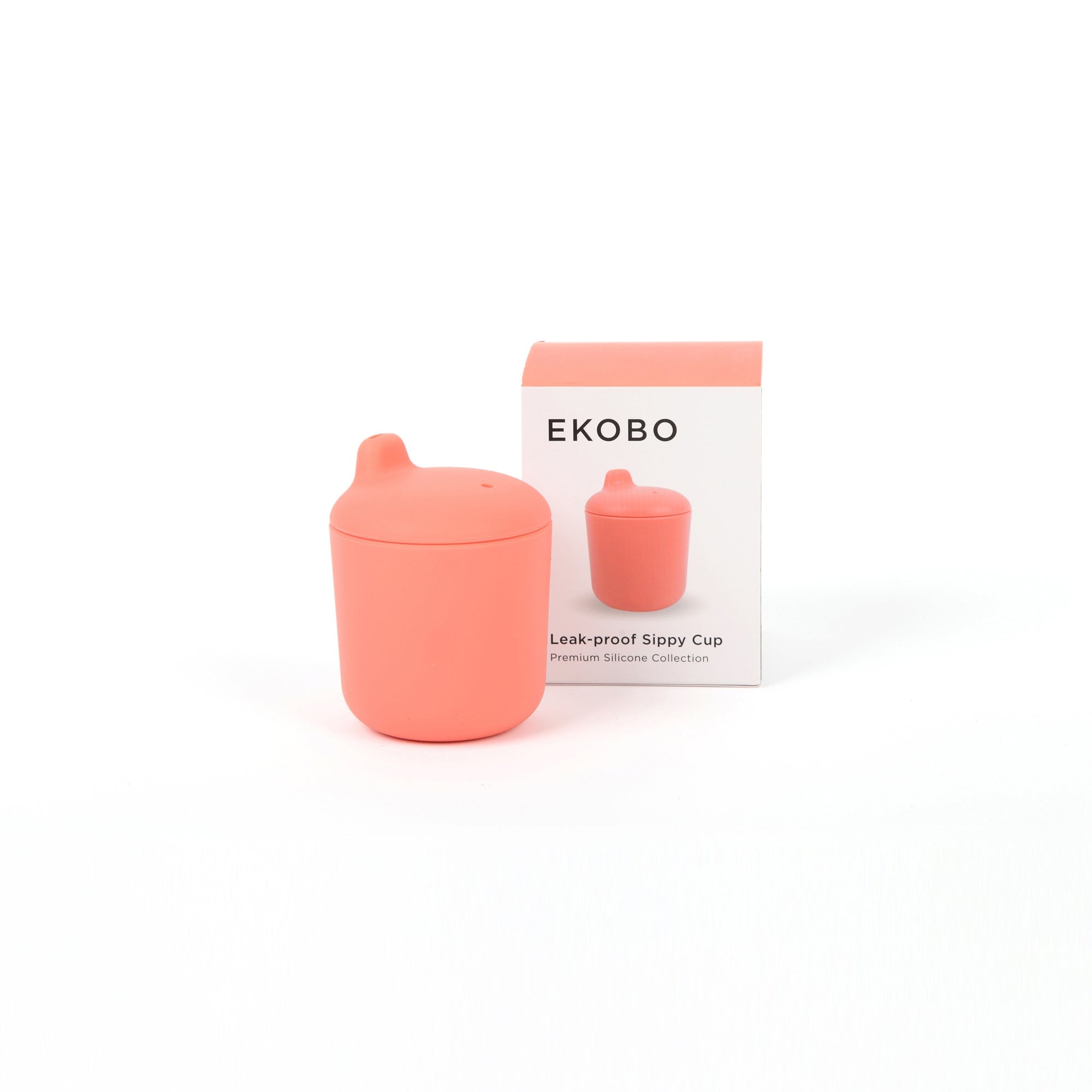 Silicone Leakproof Sippy Cup #color_Coral
