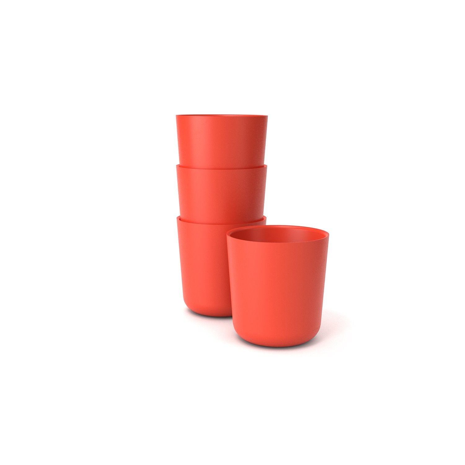 Medium Cup - Set of 4 #color_Persimmon
