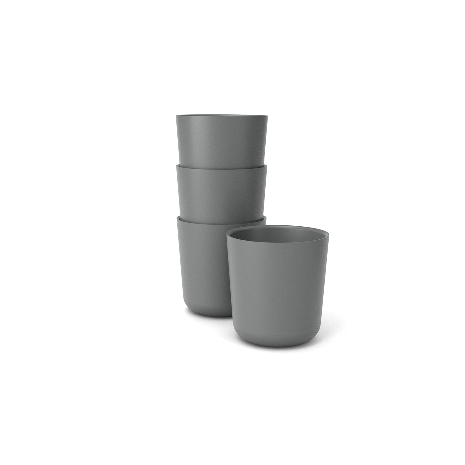 Medium Cup - Set of 4 #color_Smoke