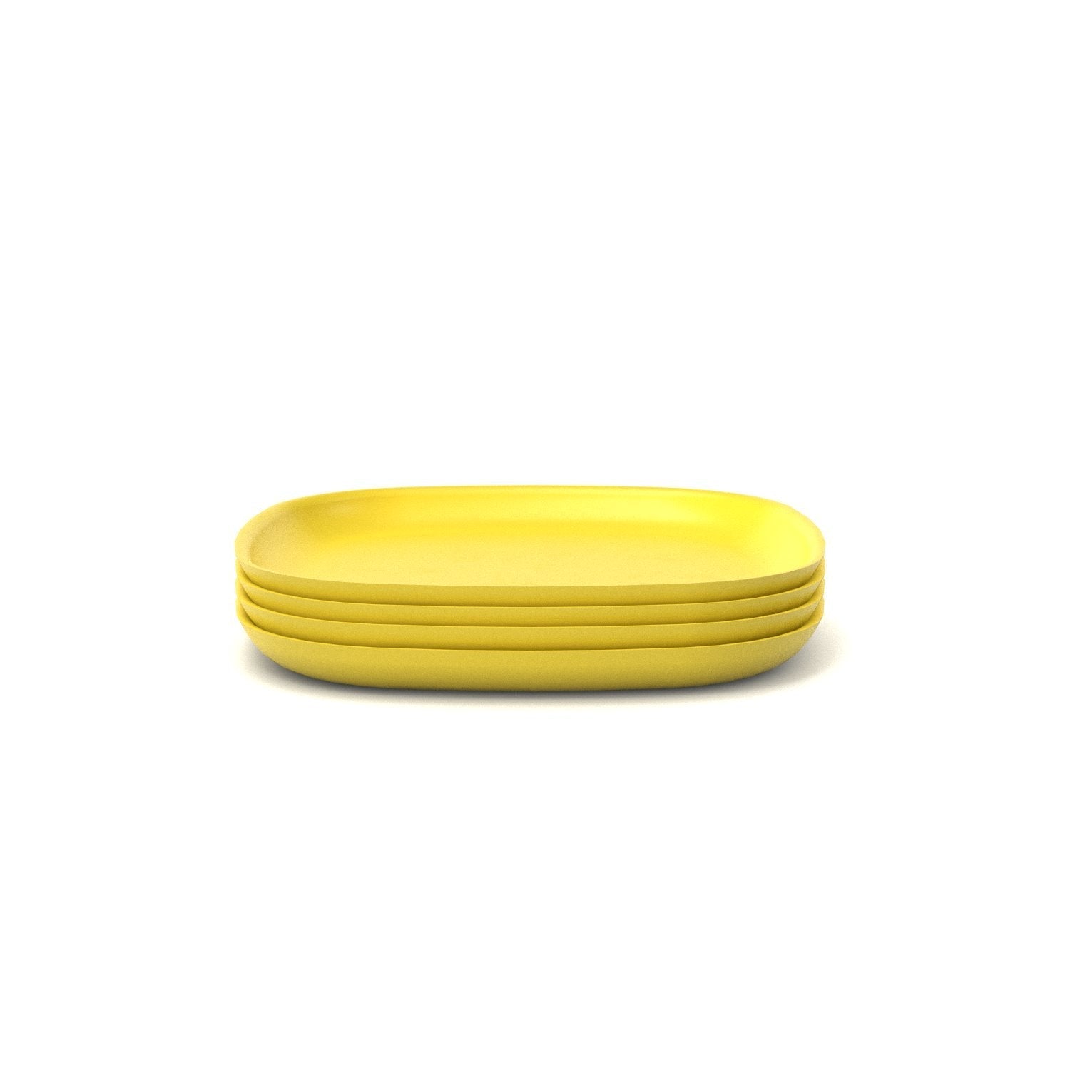Medium Plate - Set of 4 #color_Lemon