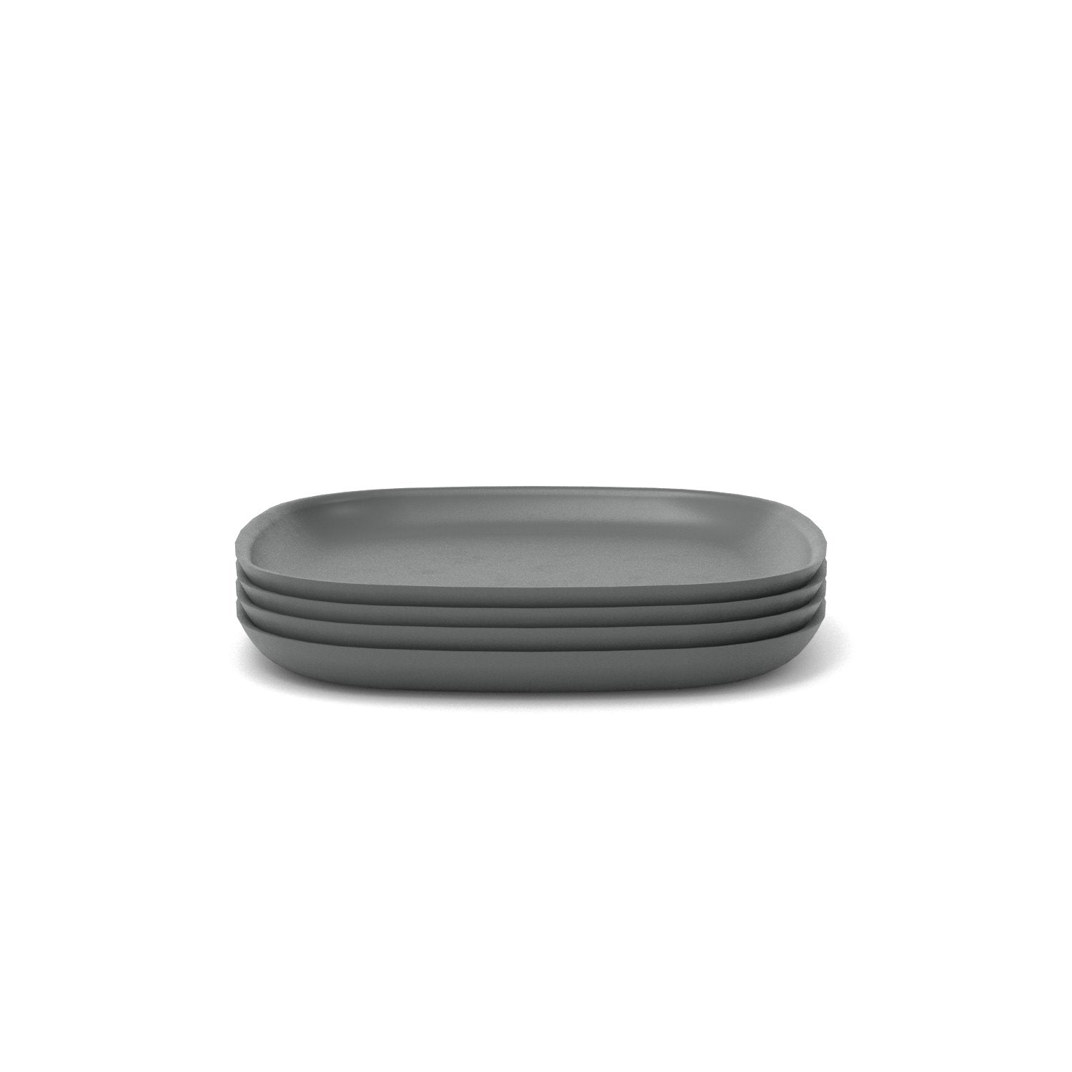 Medium Plate - Set of 4 #color_Smoke