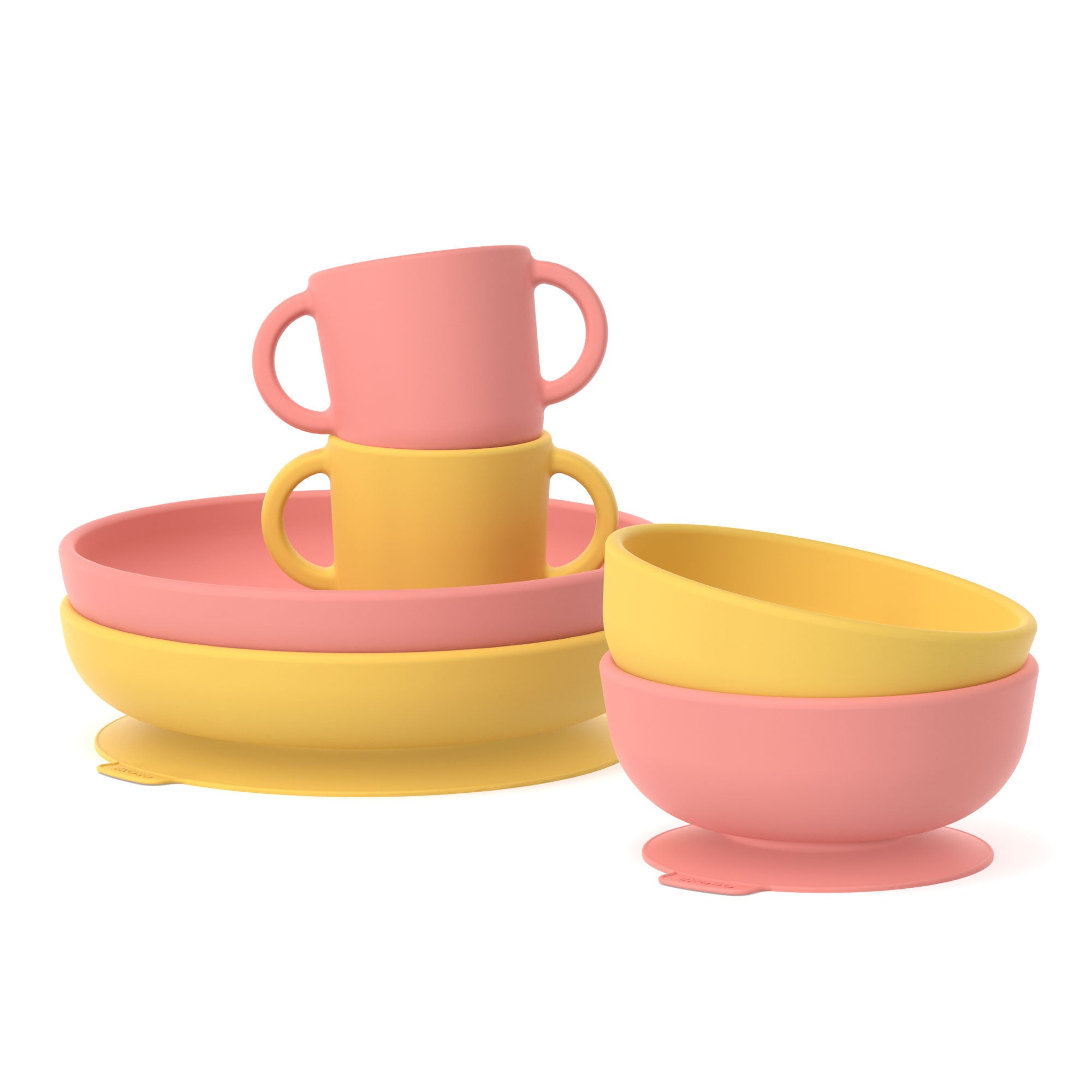 Baby Feeding Bundle #color_Coral-Mimosa