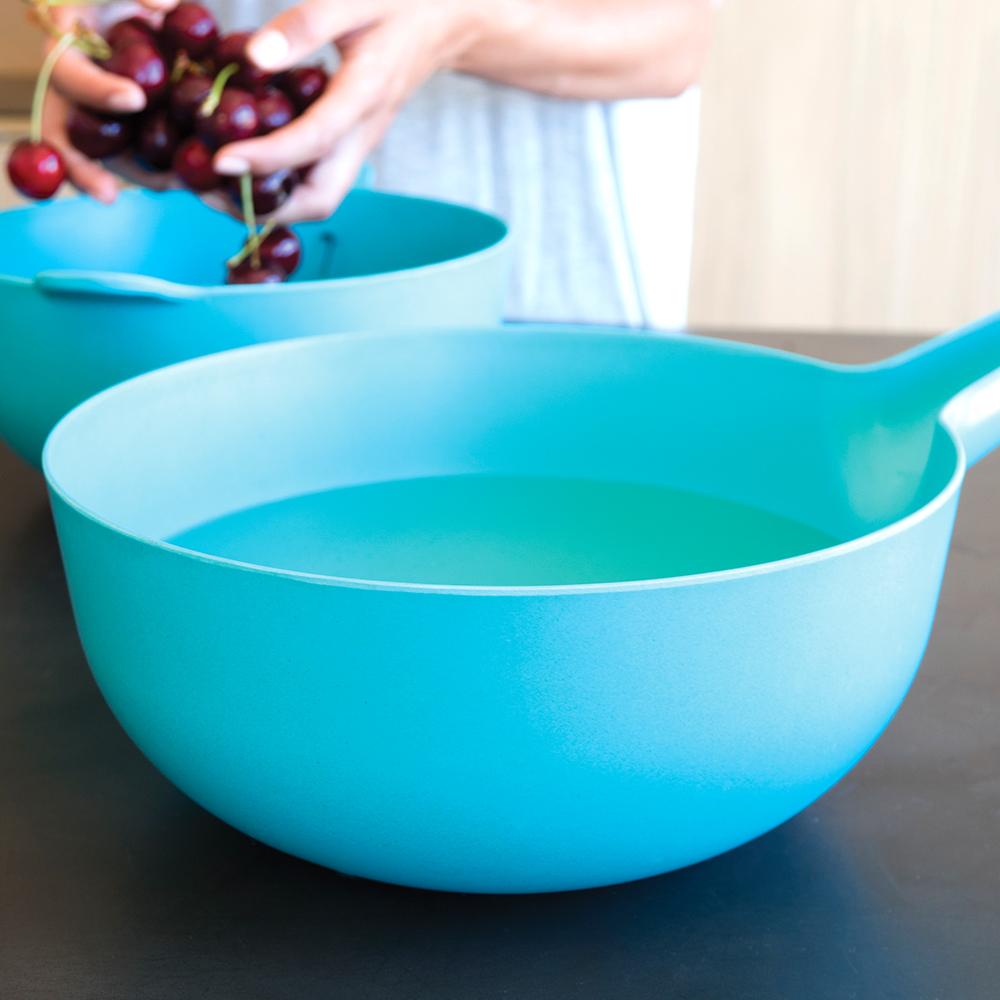 Large Mixing Bowl and Colander Set #color_Lagoon