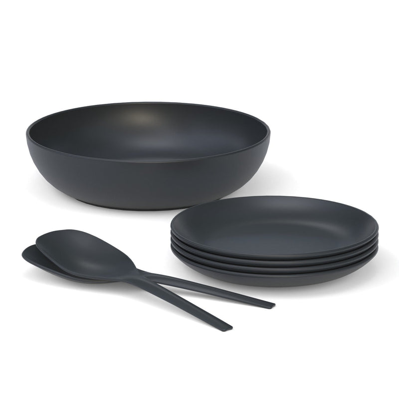 The Round Salad Set - Black