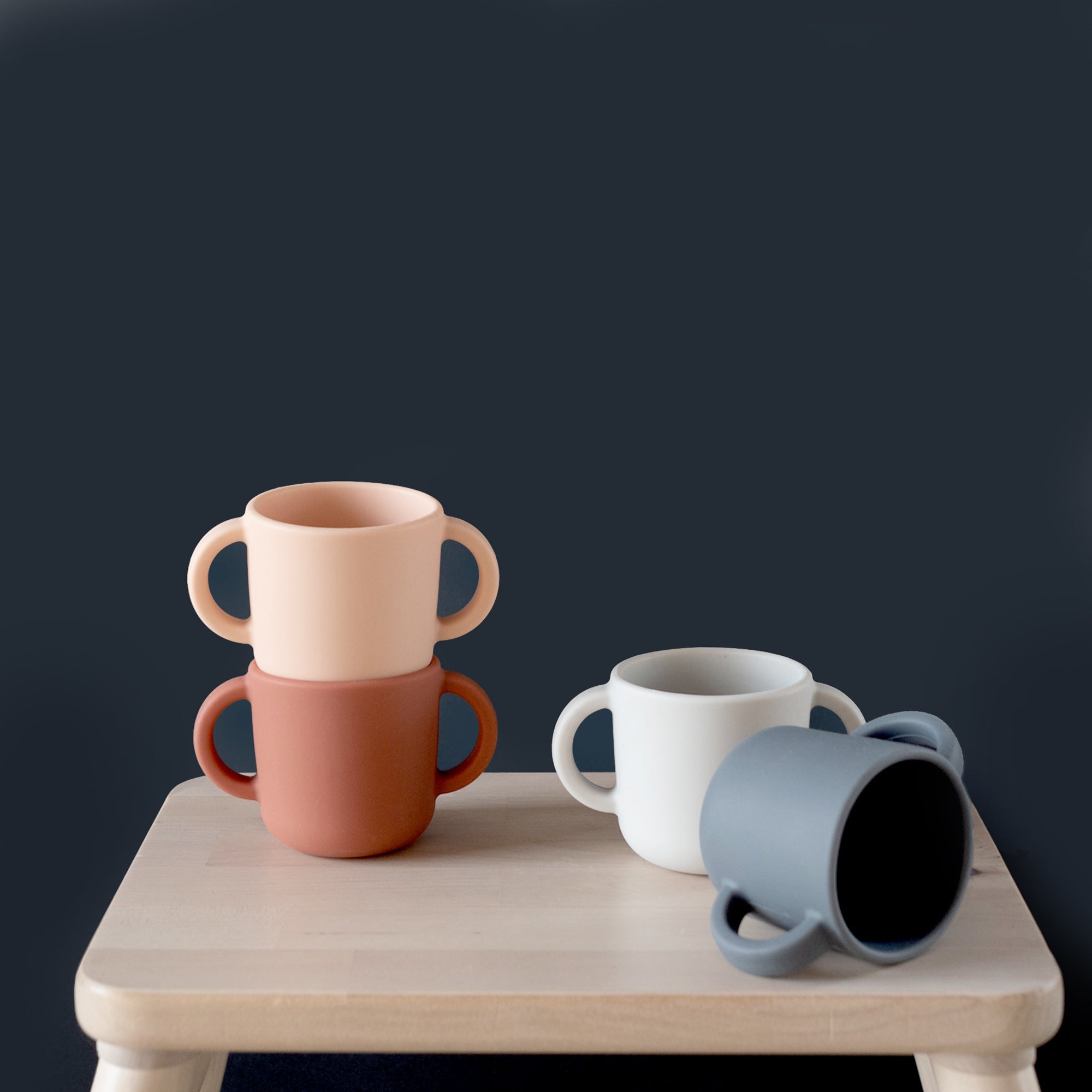 Silicone Training Cup Set #color_Cloud / Storm