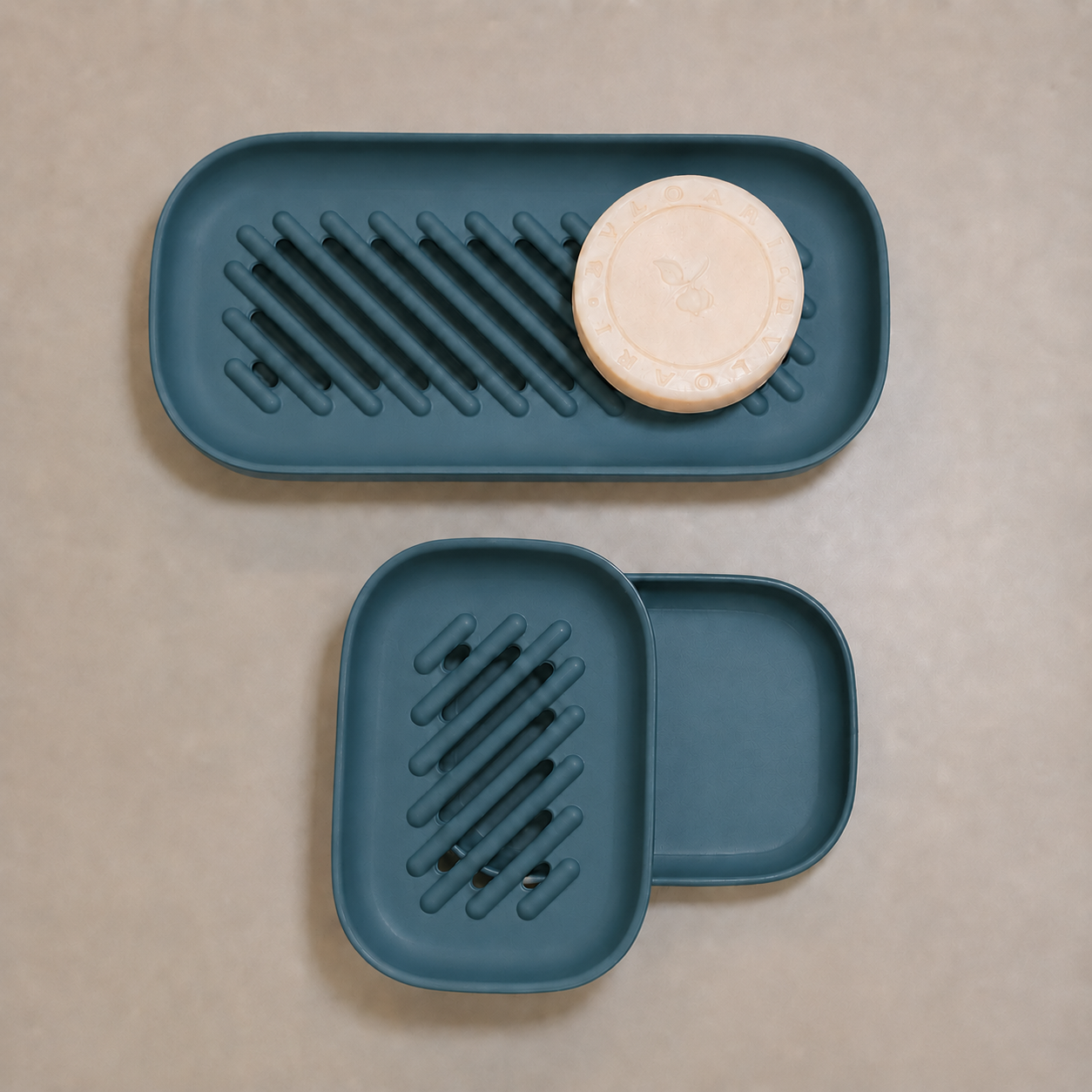 Self-Draining Soap Dish - Blue Abyss - Set of 2