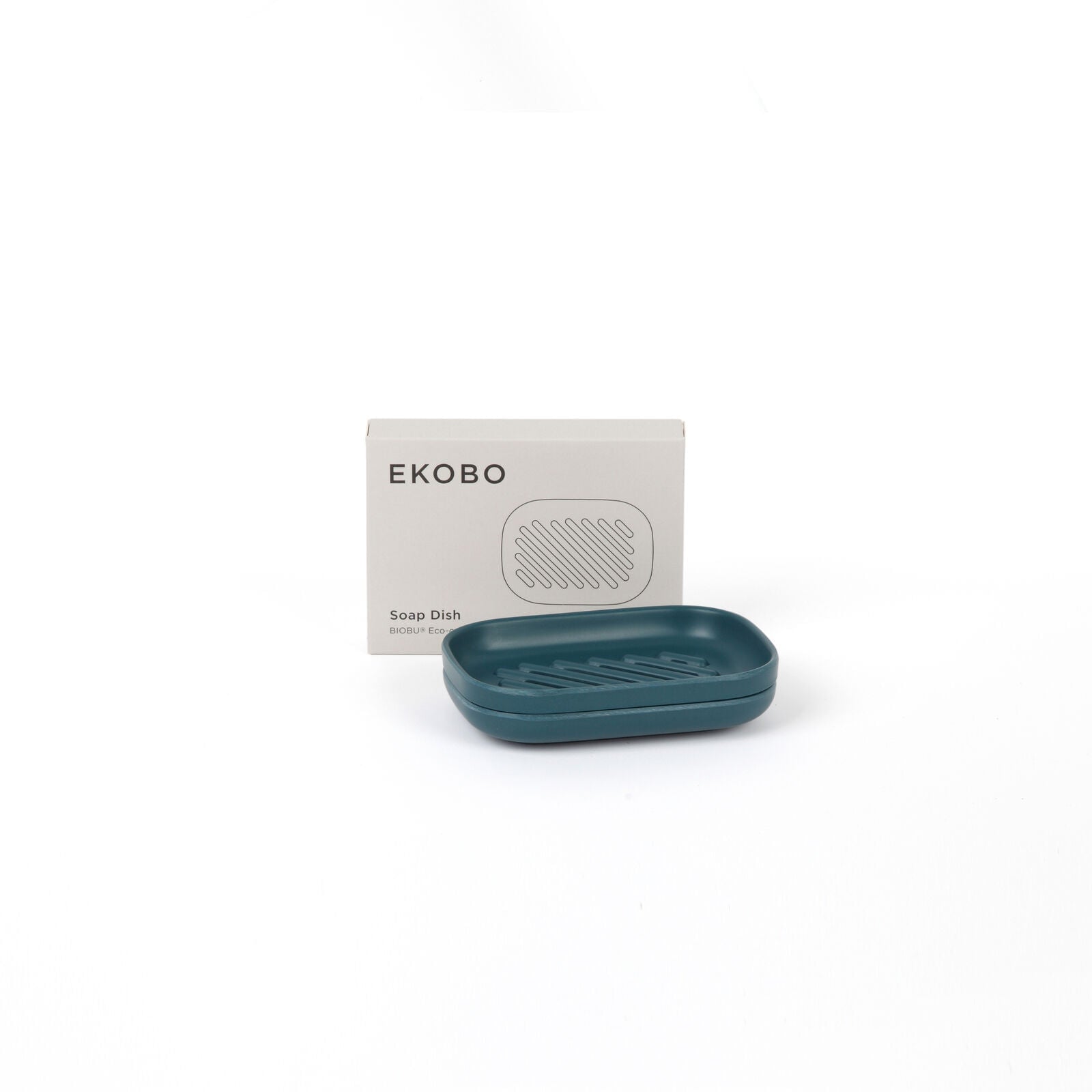 Self-Draining Soap Dish - Set of 2 #color_Blue-Abyss