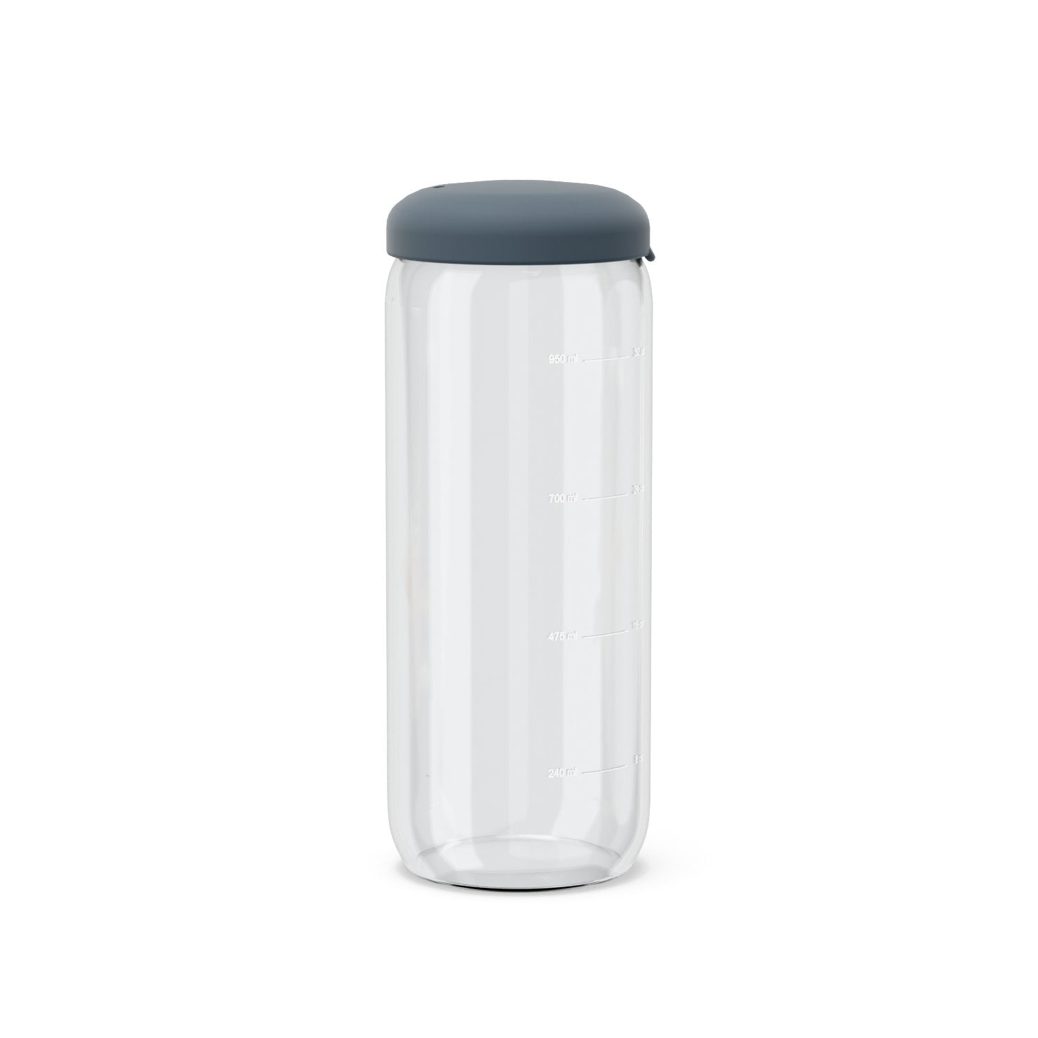 Food Storage Jar in Borosilicate Glass - 34 oz #color_Storm