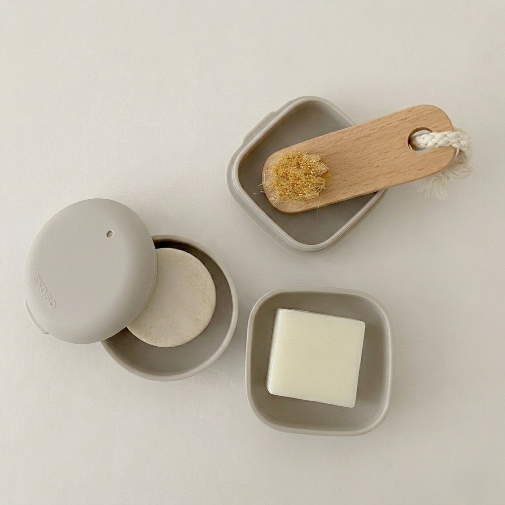 Square Travel Soap Box - Stone
