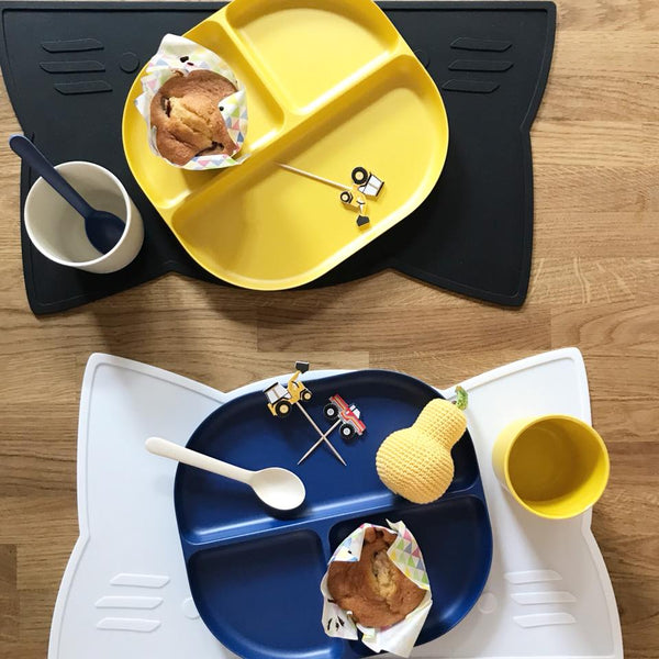 Divided Plate with rim - Royal Blue