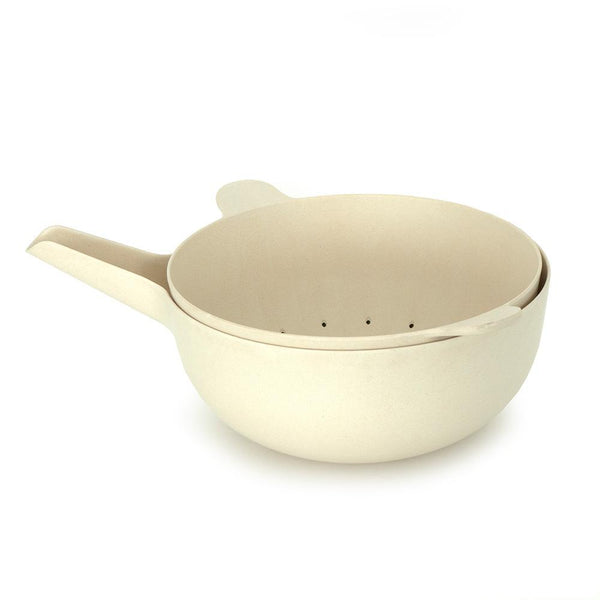 Large Mixing Bowl and Colander Set - Off White