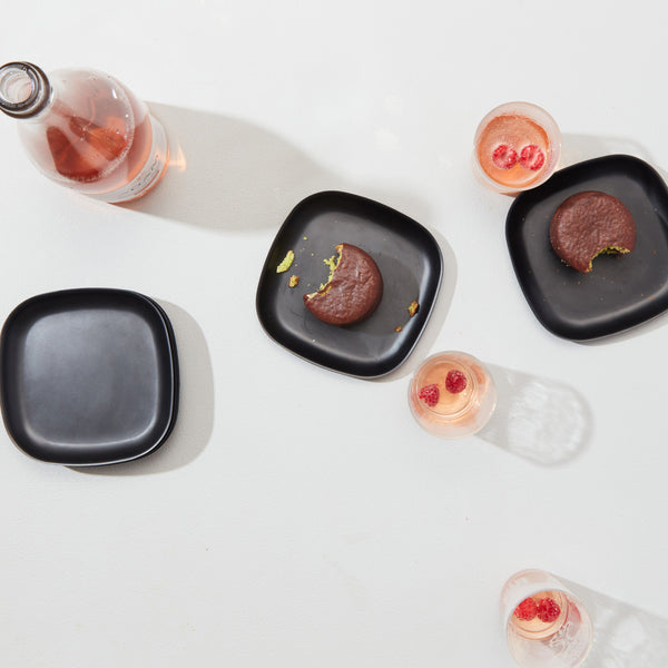 Cocktail Plate Set x 6 - Black