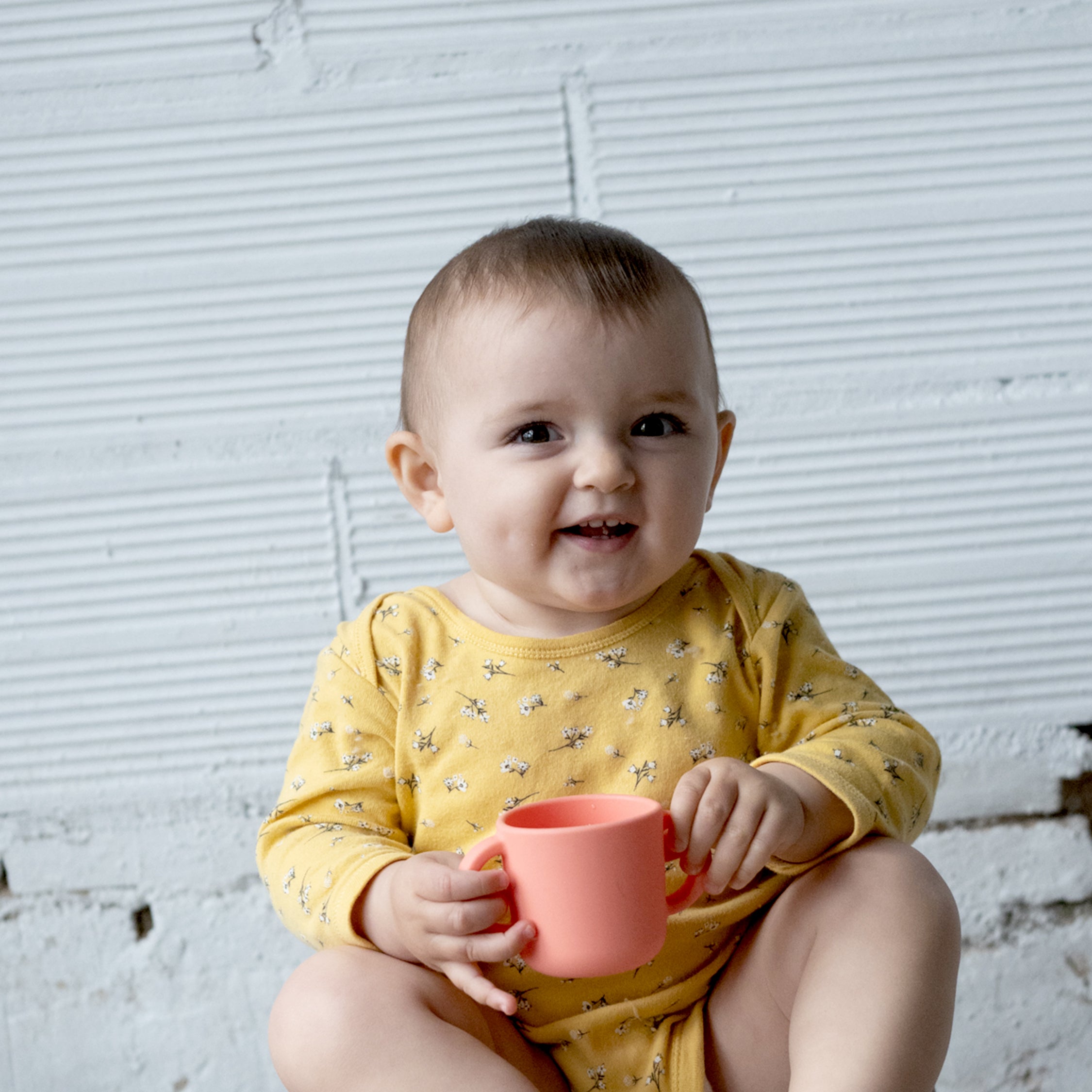 Silicone Training Cup Set - Coral / Mimosa