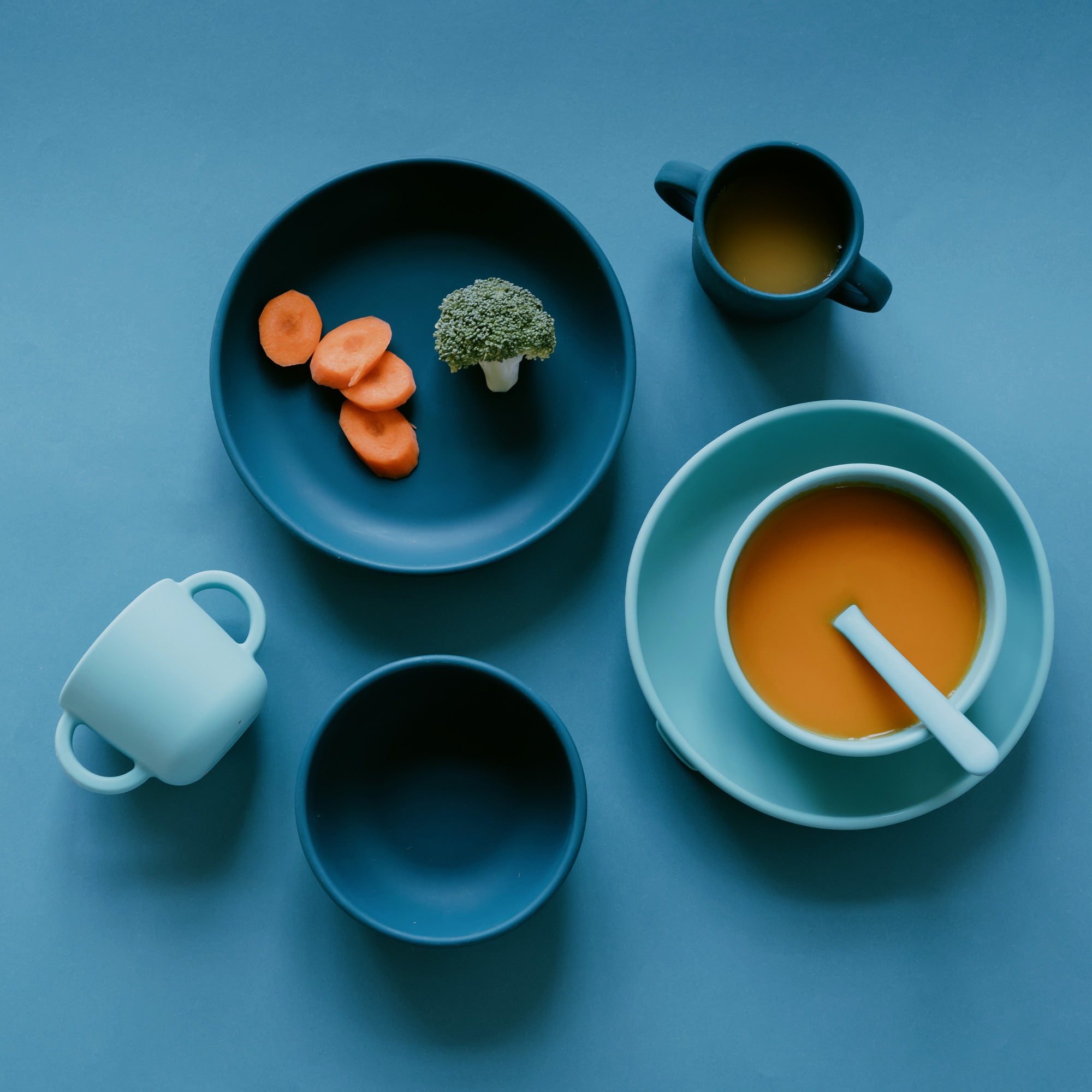 Silicone Spoon Set - Blue Abyss / Lagoon