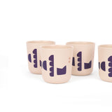 Illustrated Medium Cup Set - Blue Series