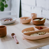 Silicone Suction Baby Bowl Set - Blush / Terracotta