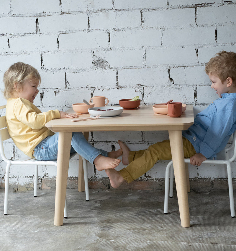 Silicone Suction Baby Bowl Set - Blush / Terracotta